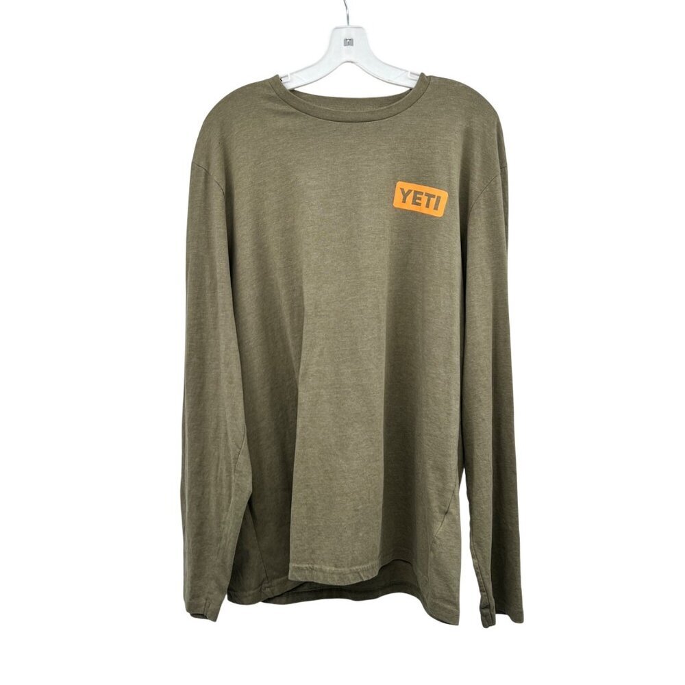 YETI Mens Long Sleeve Tee Green/Multi Size XL